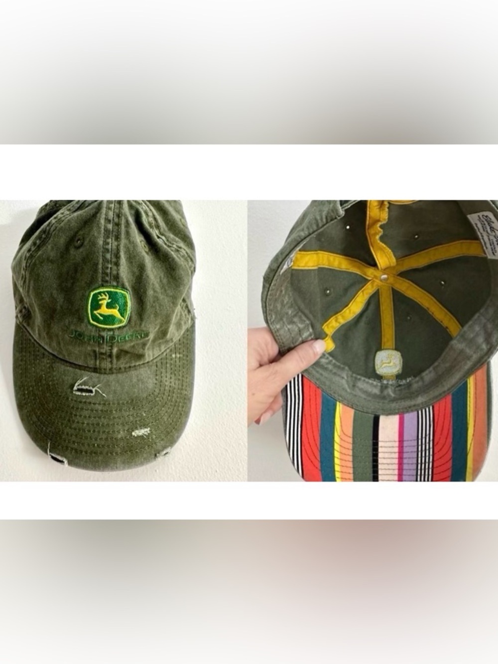 John Deere Evolve Elude Makeup Resistant Ponytail Hat Distressed